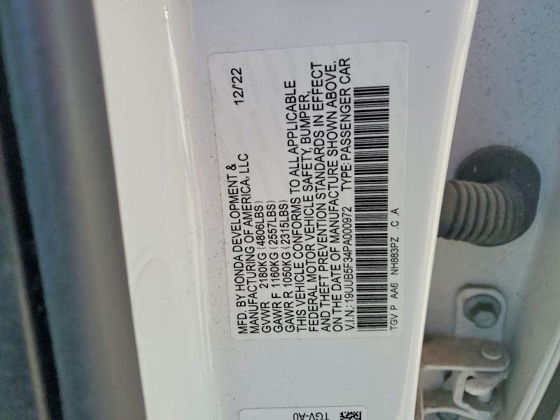 47319236 :رقم المزاد ، 19UUB5F34PA000972 vin ، 2023 Acura Tlx مزاد بيع