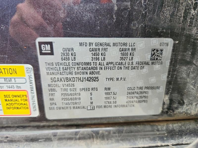Продаж на аукціоні авто 2017 Buick Enclave, vin: 5GAKVBKD7HJ142925, номер лоту: 47270736