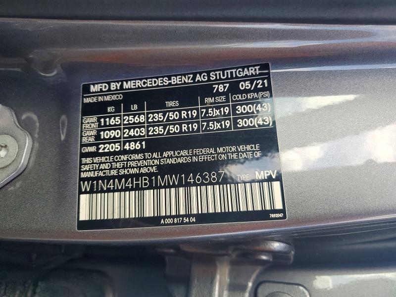 Продажа на аукционе авто 2021 Mercedes-benz Glb, vin: W1N4M4HB1MW146387, номер лота: 79741785
