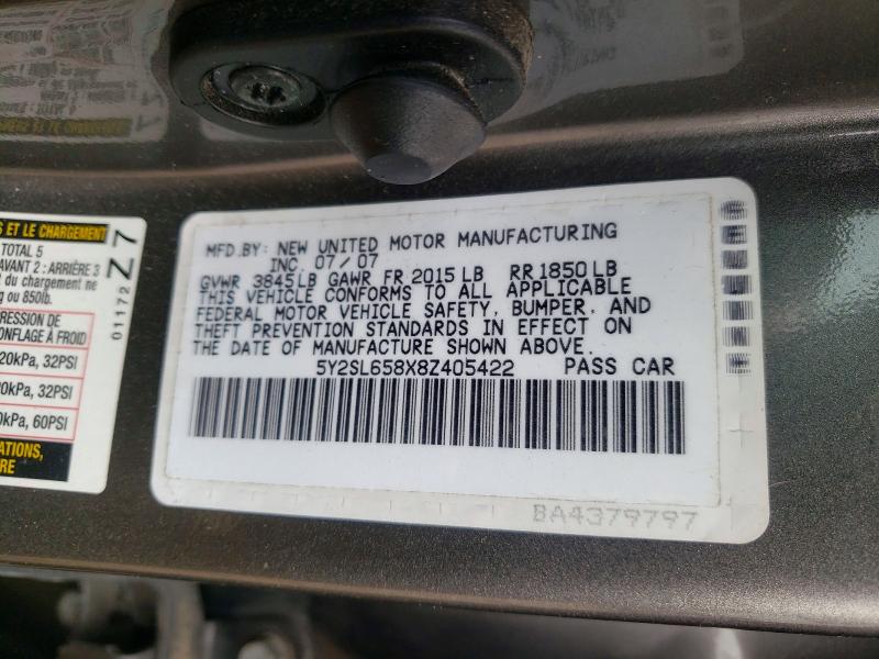 Aukcja sprzedaży 2008 Pontiac Vibe, vin: 5Y2SL658X8Z405422, numer aukcji: 45545456
