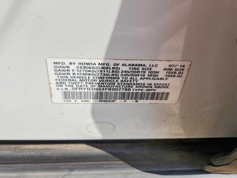 Продажа на аукционе авто 2015 Acura Mdx, vin: 5FRYD3H44FB002780, номер лота: 47379906