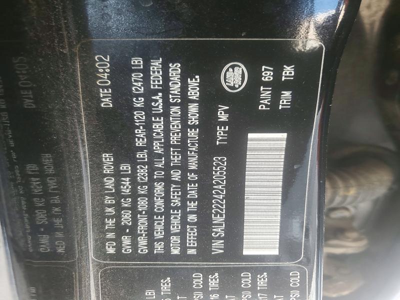 Продаж на аукціоні авто 2002 Land Rover Freelander, vin: SALNE22242A205523, номер лоту: 45892776