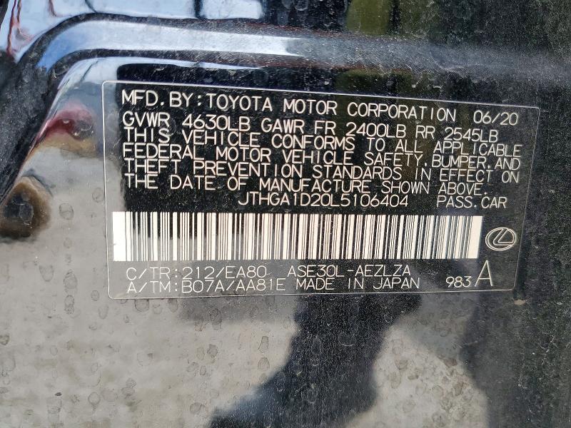 Продаж на аукціоні авто 2020 Lexus Is 300, vin: JTHGA1D20L5106404, номер лоту: 46026626