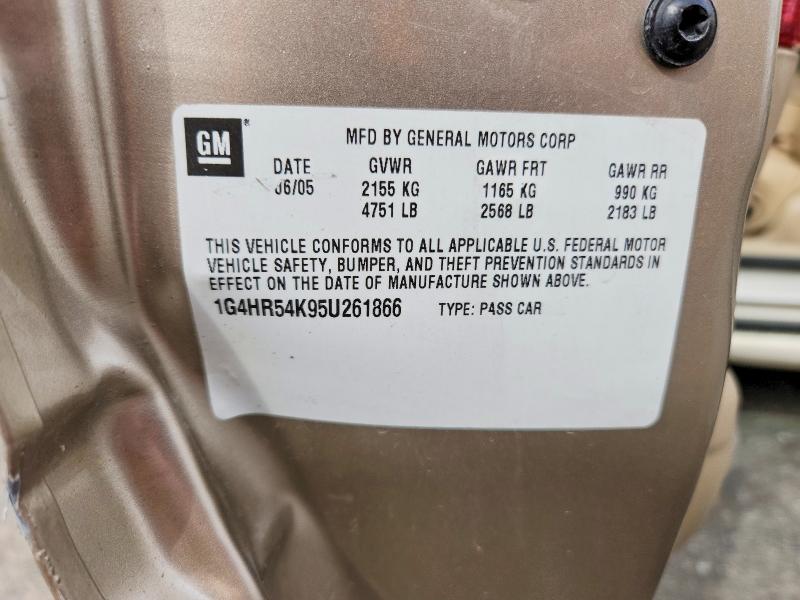 45944216 :رقم المزاد ، 1G4HR54K95U261866 vin ، 2005 Buick Lesabre مزاد بيع
