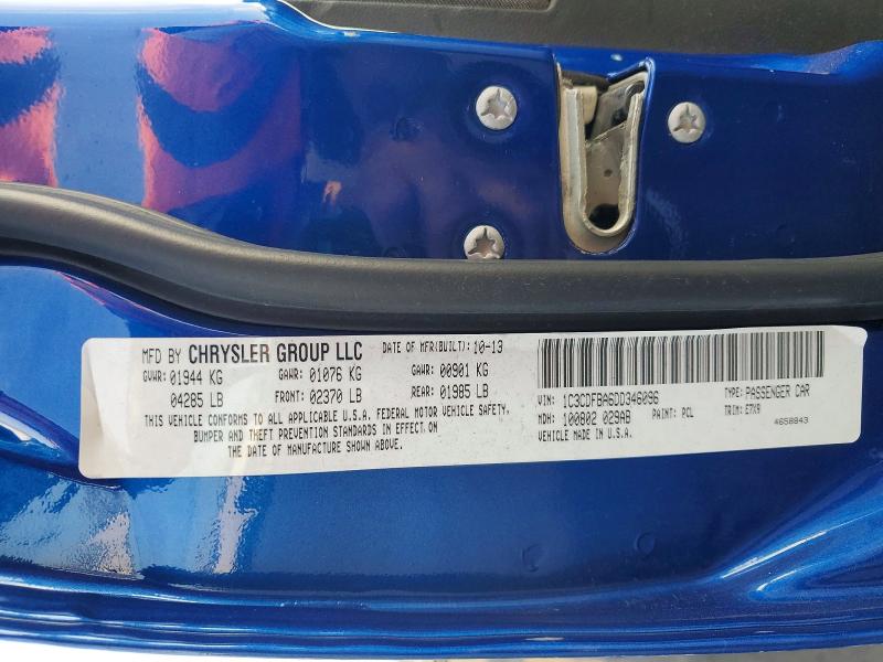 2013 Dodge Dart მანქანა იყიდება აუქციონზე, vin: 1C3CDFBA6DD346096, აუქციონის ნომერი: 47708826
