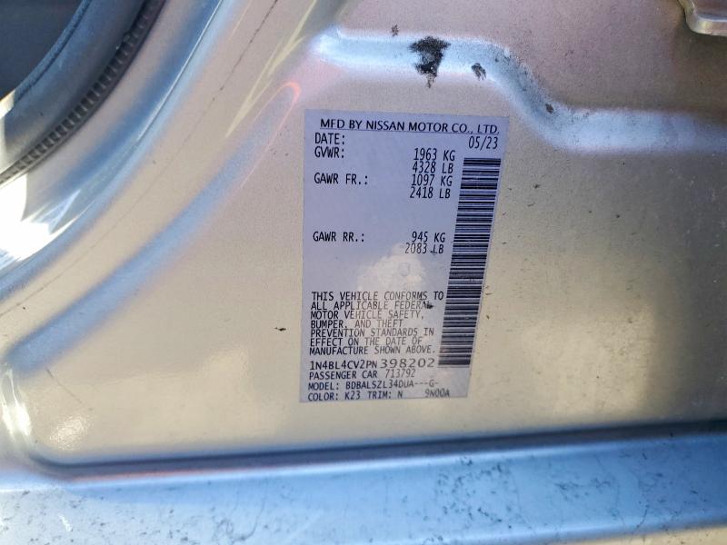 79930715 :رقم المزاد ، 1N4BL4CV2PN398202 vin ، 2023 Nissan Altima مزاد بيع