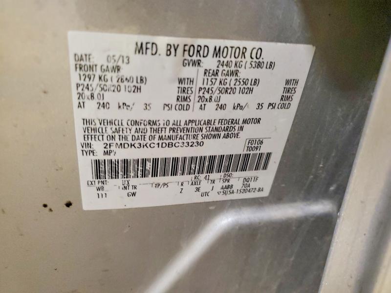 Aukcja sprzedaży 2013 Ford Edge, vin: 2FMDK3KC1DBC33230, numer aukcji: 79411955