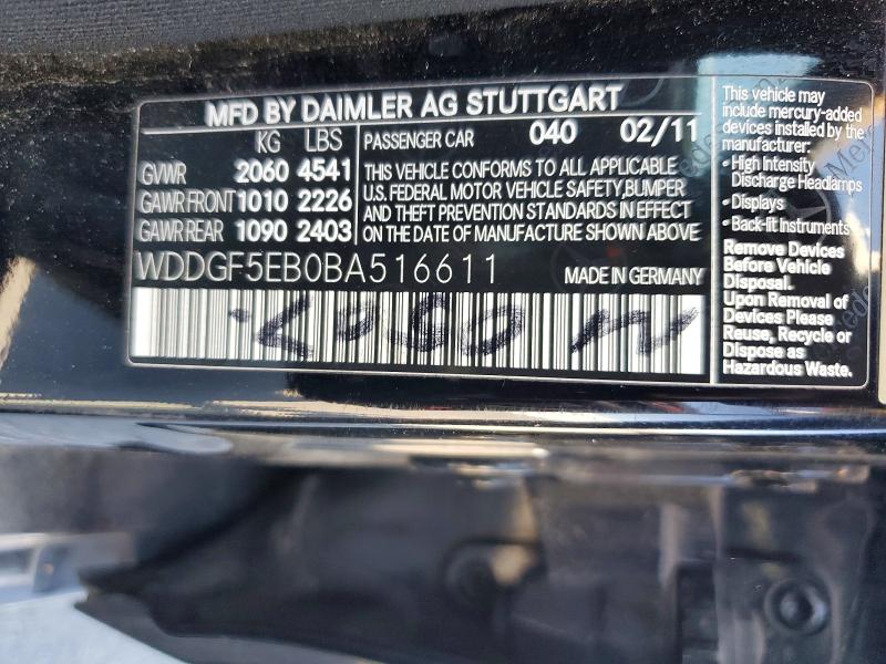 47083276 :رقم المزاد ، WDDGF5EB0BA516611 vin ، 2011 Mercedes-benz C مزاد بيع