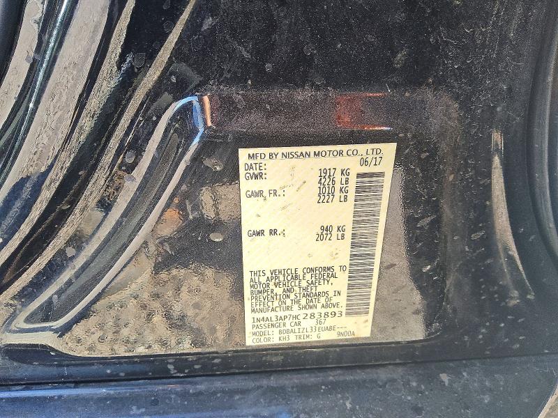 Продаж на аукціоні авто 2017 Nissan Altima, vin: 1N4AL3AP7HC283893, номер лоту: 47287836