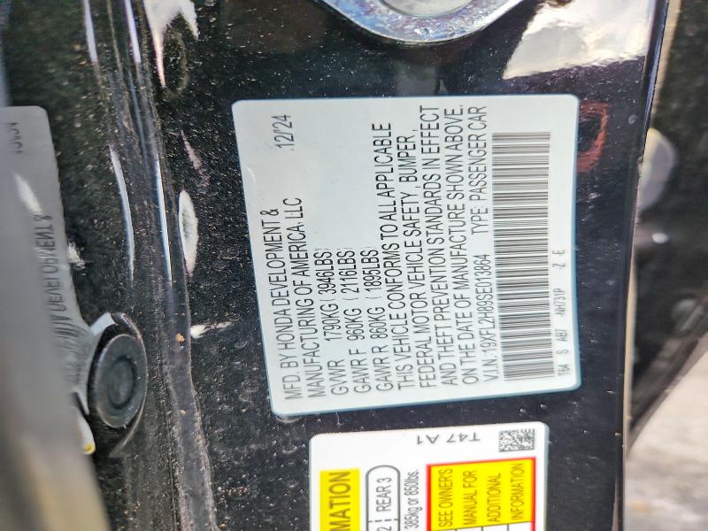 Aukcja sprzedaży 2025 Honda Civic, vin: 19XFL2H89SE013864, numer aukcji: 68627645
