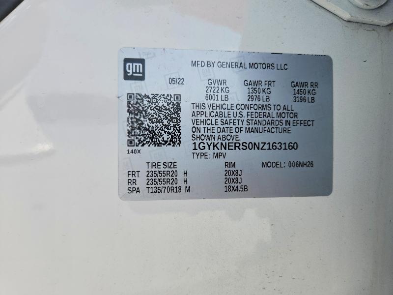 Aukcja sprzedaży 2022 Cadillac Xt5, vin: 1GYKNERS0NZ163160, numer aukcji: 46564166