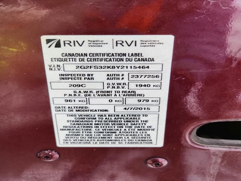 Продажа на аукционе авто 2000 Pontiac Firebird, vin: 2G2FS32K8Y2115464, номер лота: 45939436