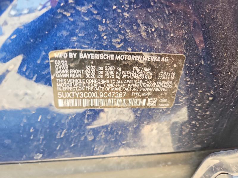 Продажа на аукционе авто 2020 Bmw X3, vin: 5UXTY3C0XL9C47367, номер лота: 47467956