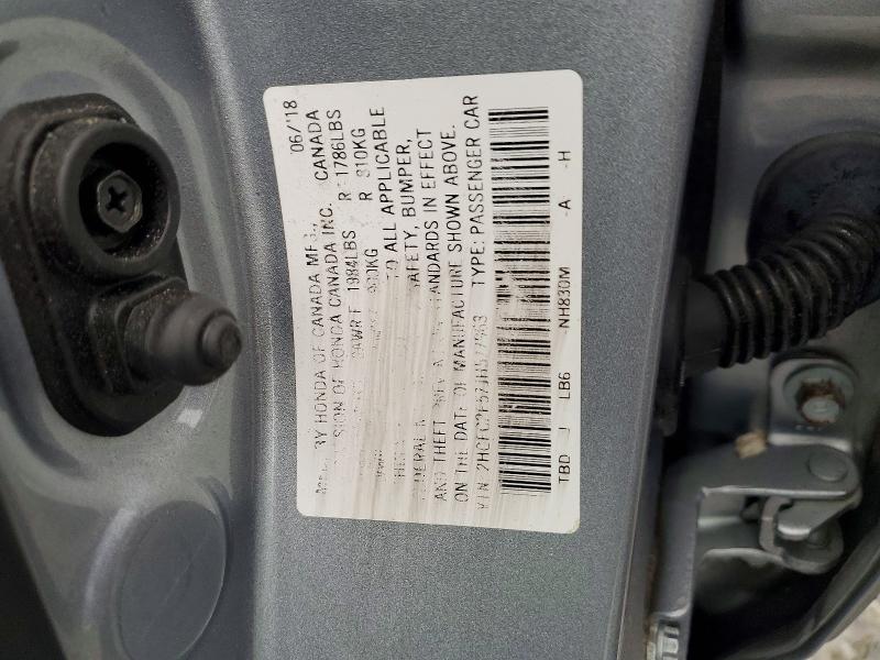 45524876 :رقم المزاد ، 2HGFC2F57JH577963 vin ، 2018 Honda Civic مزاد بيع