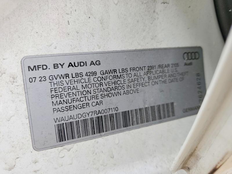 Продаж на аукціоні авто 2024 Audi A3, vin: WAUAUDGY7RA007110, номер лоту: 45638816