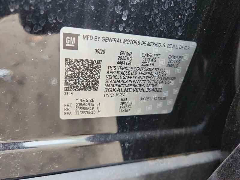 Aukcja sprzedaży 2021 Gmc Terrain, vin: 3GKALMEV8ML304021, numer aukcji: 46200386
