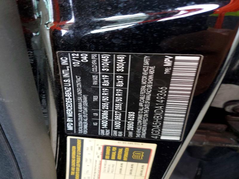 Продажа на аукционе авто 2013 Mercedes-benz Ml, vin: 4JGDA5HBXDA149366, номер лота: 79978495