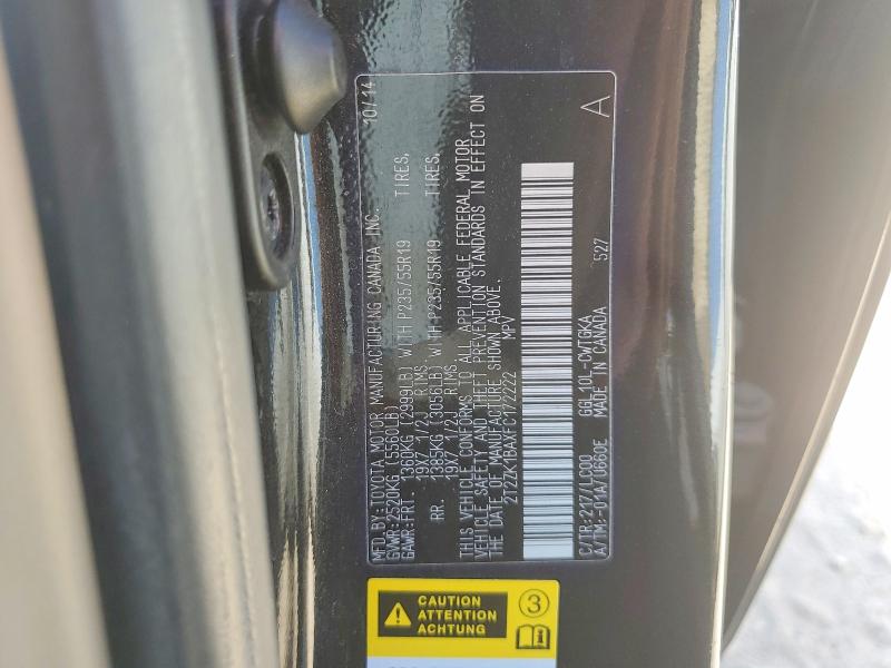 Aukcja sprzedaży 2015 Lexus Rx 350, vin: 2T2ZK1BAXFC172222, numer aukcji: 46942676