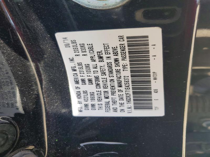 Aukcja sprzedaży 2014 Honda Accord, vin: 1HGCR2F71EA258372, numer aukcji: 45816136