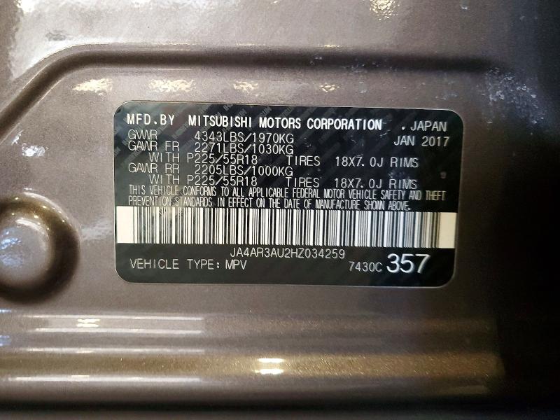 Продаж на аукціоні авто 2017 Mitsubishi Outlander Sport, vin: JA4AR3AU2HZ034259, номер лоту: 47605196