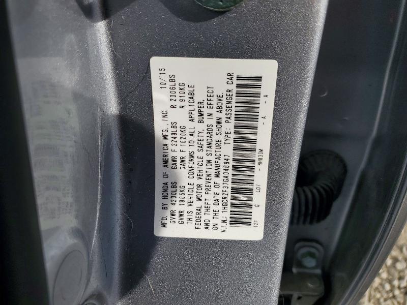 2016 Honda Accord მანქანა იყიდება აუქციონზე, vin: 1HGCR2F37GA046947, აუქციონის ნომერი: 46555246