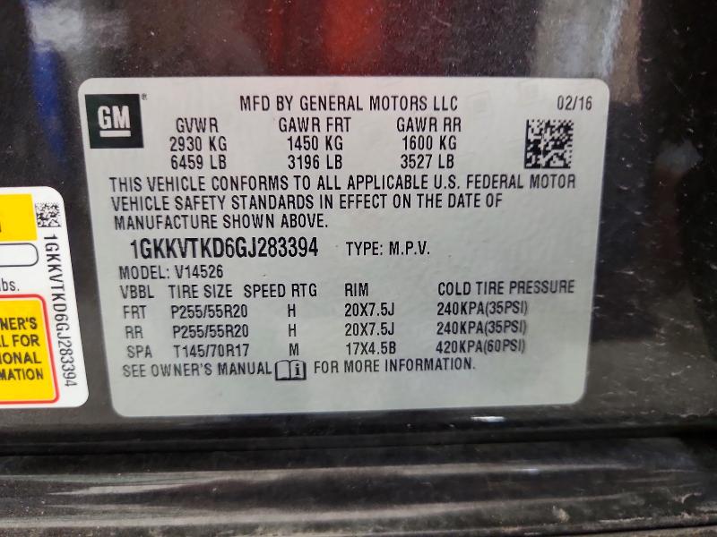 Продажа на аукционе авто 2016 Gmc Acadia, vin: 1GKKVTKD6GJ283394, номер лота: 46731136