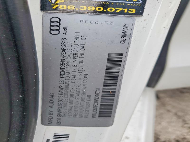 Продажа на аукционе авто 2017 Audi A6, vin: WAUC8AFC3HN016718, номер лота: 45463886