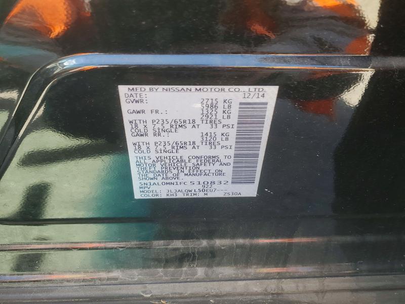Продаж на аукціоні авто 2015 Infiniti Qx60, vin: 5N1AL0MN1FC510832, номер лоту: 46267286
