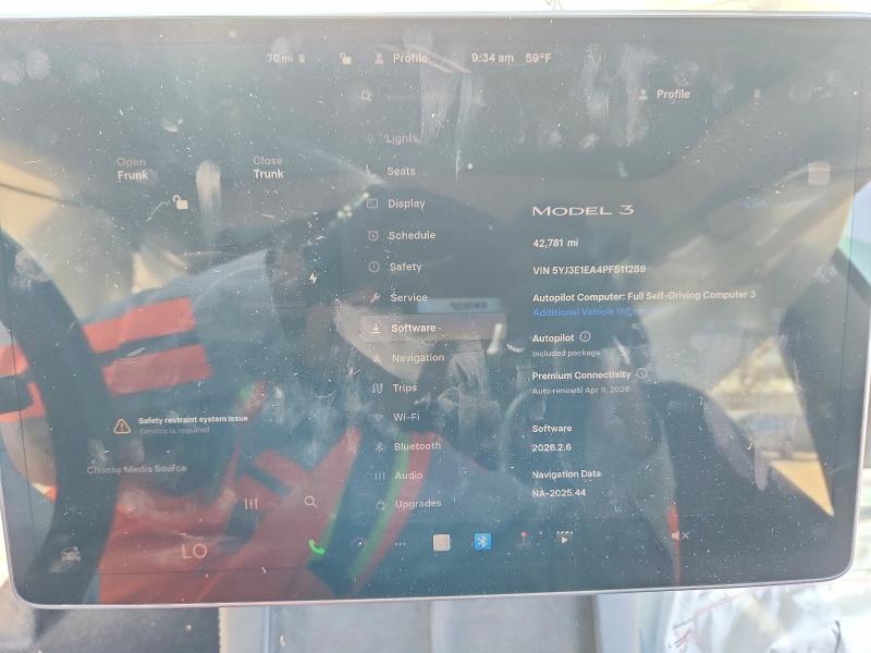 79590955 :رقم المزاد ، 5YJ3E1EA4PF511289 vin ، 2023 Tesla Model 3 مزاد بيع