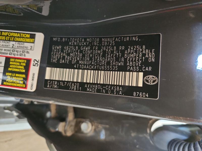 Продажа на аукционе авто 2026 Toyota Camry, vin: 4T1DAACKXTU655535, номер лота: 46397066