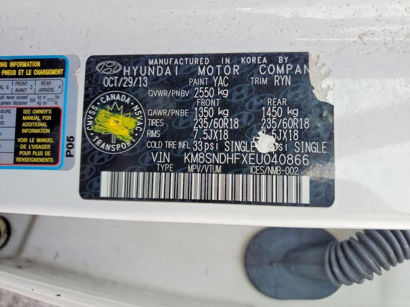 Продаж на аукціоні авто 2014 Hyundai Santa Fe, vin: KM8SNDHFXEU040866, номер лоту: 79270705