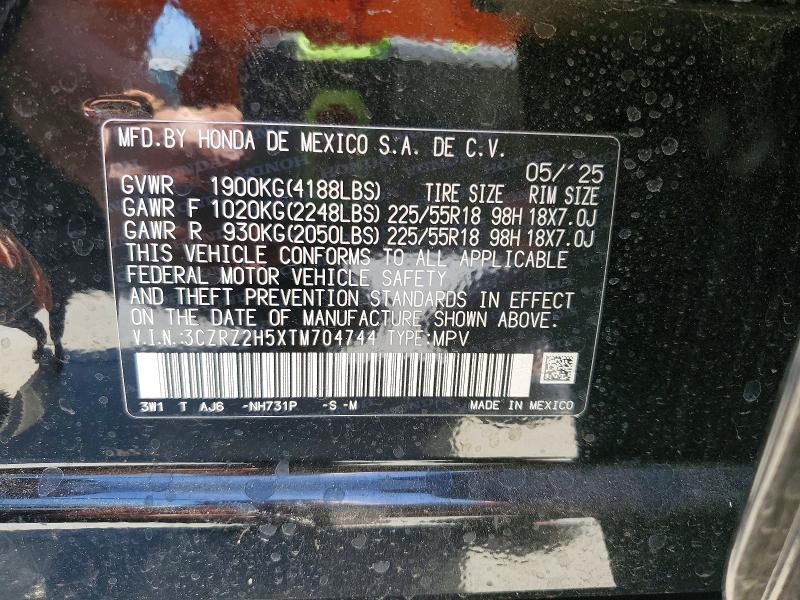 Aukcja sprzedaży 2026 Honda Hr-v, vin: 3CZRZ2H5XTM704744, numer aukcji: 47803336