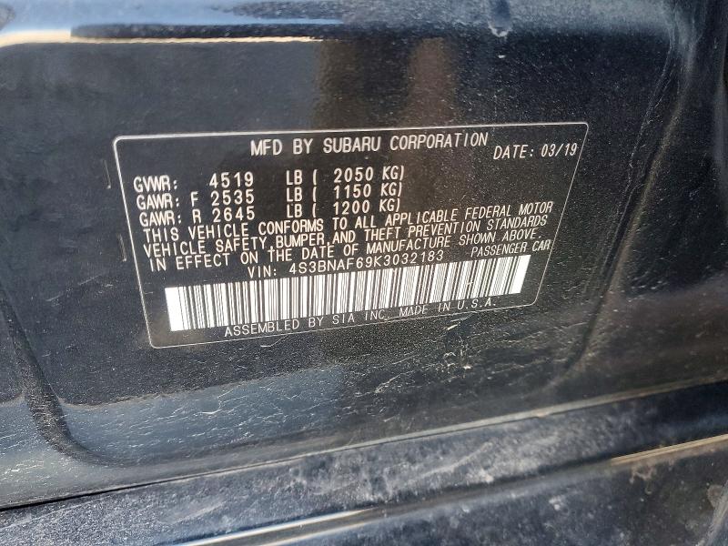 Продажа на аукционе авто 2019 Subaru Legacy, vin: 4S3BNAF69K3032183, номер лота: 45881826