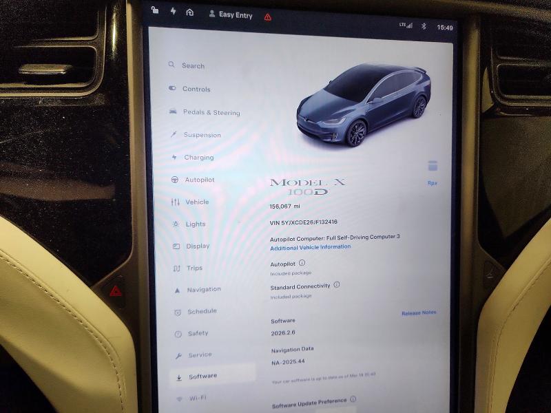 46613306 :رقم المزاد ، 5YJXCDE26JF132416 vin ، 2018 Tesla Model X مزاد بيع