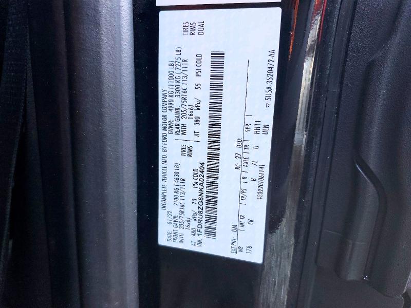 49593996 :رقم المزاد ، 1FDRU8ZG8NKA02404 vin ، 2022 Ford Transit U مزاد بيع