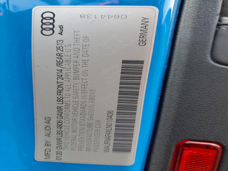 Aukcja sprzedaży 2020 Audi A4, vin: WAUFNAF4XLN010406, numer aukcji: 79003775