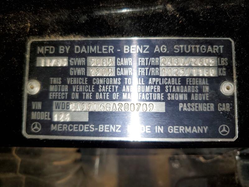 Продаж на аукціоні авто 1986 Mercedes Benz 560, vin: WDBCA39D6GA208789, номер лоту: 48100866