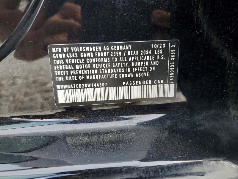 Продажа на аукционе авто 2024 Volkswagen Gti, vin: WVWGA7CD2RW144307, номер лота: 78871425