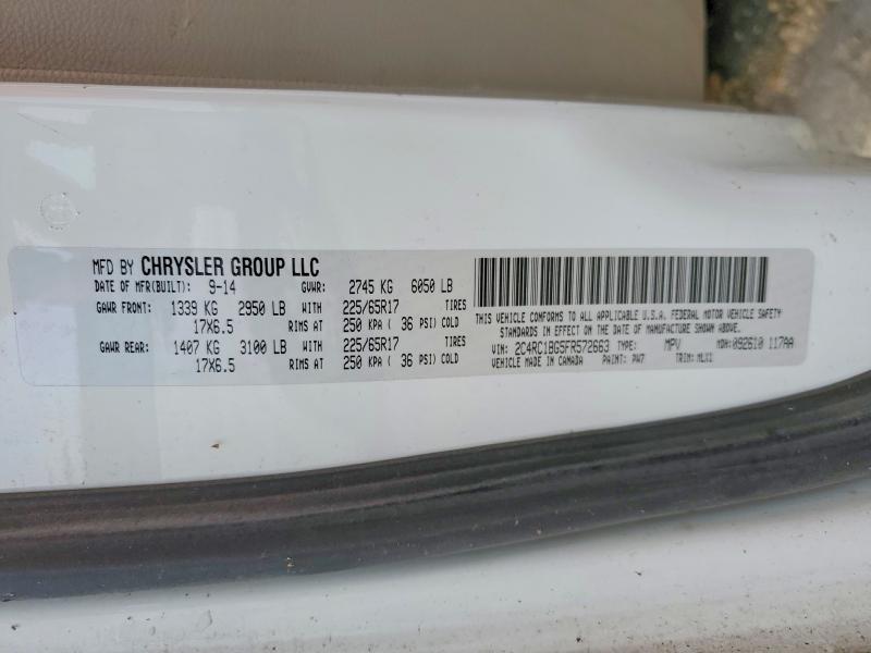 47170556 :رقم المزاد ، 2C4RC1BG5FR572663 vin ، 2015 Chrysler Town & Country مزاد بيع