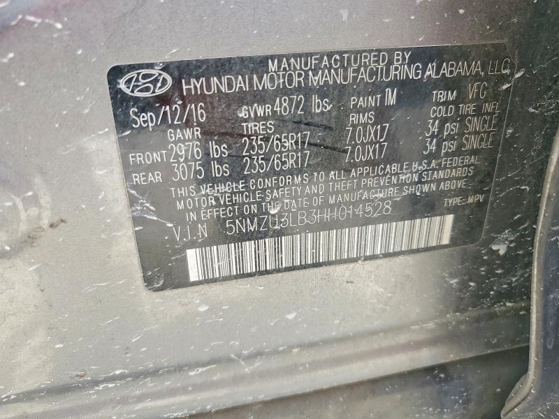 Продаж на аукціоні авто 2017 Hyundai Santa Fe Sport, vin: 5NMZU3LB3HH014528, номер лоту: 48144466