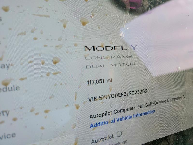 Продаж на аукціоні авто 2020 Tesla Model Y, vin: 5YJYGDEE8LF023283, номер лоту: 46224586