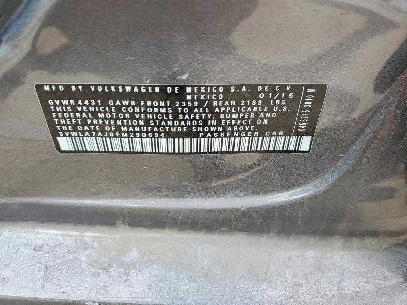 Продаж на аукціоні авто 2015 Volkswagen Jetta, vin: 3VWLA7AJ8FM290694, номер лоту: 47812146