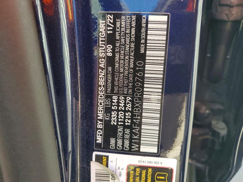 Aukcja sprzedaży 2023 Mercedes-benz C, vin: W1KAF4HBXPR097610, numer aukcji: 79320145