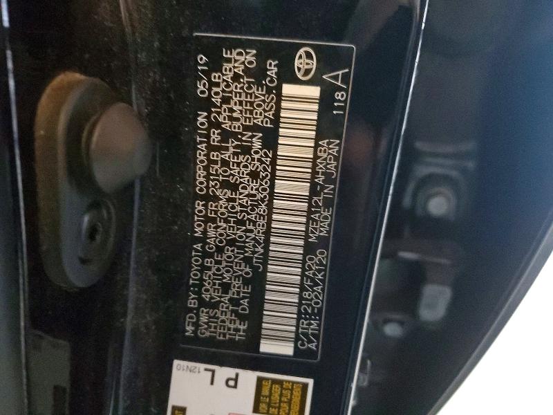 Aukcja sprzedaży 2019 Toyota Corolla Hatchback, vin: JTNK4RBE8K3063242, numer aukcji: 47087796