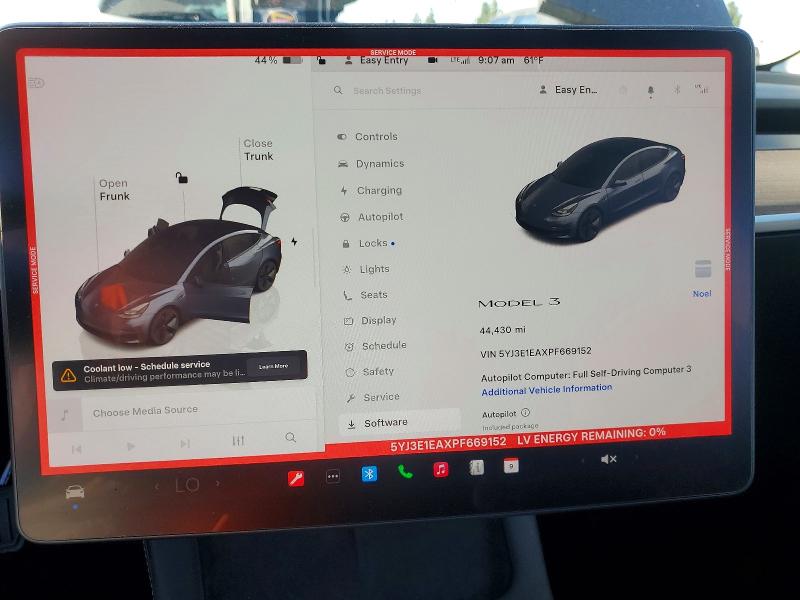 Продаж на аукціоні авто 2023 Tesla Model 3, vin: 5YJ3E1EAXPF669152, номер лоту: 45443506