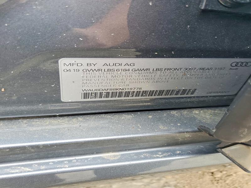 Aukcja sprzedaży 2019 Audi A8, vin: WAU8DAF88KN019778, numer aukcji: 47210886