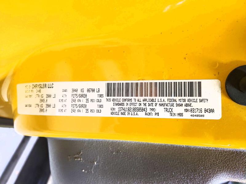 Aukcja sprzedaży 2008 Dodge Ram 1500, vin: 1D7HU18218S585843, numer aukcji: 45999516