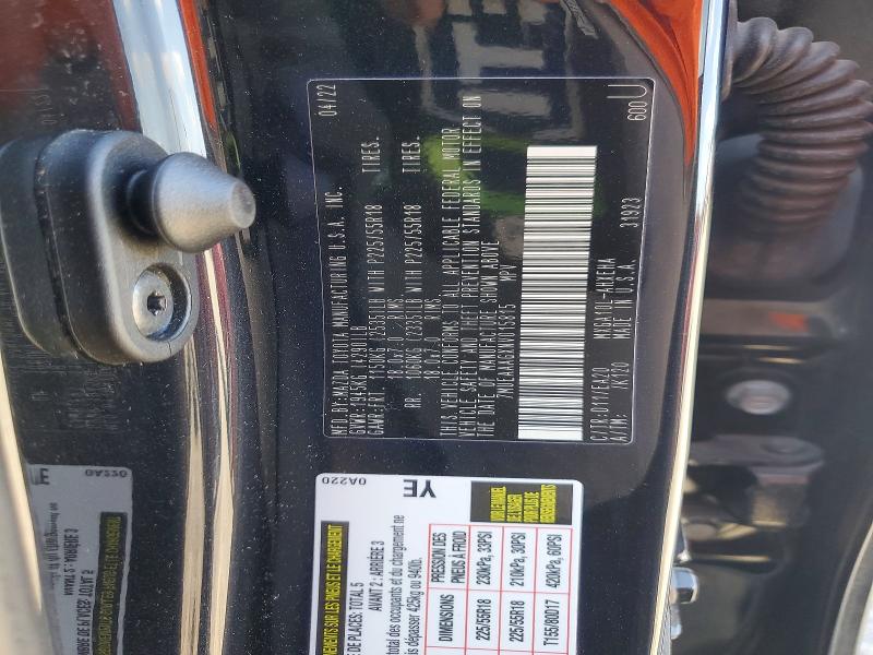 46900606 :رقم المزاد ، 7MUEAAAGXNV015815 vin ، 2022 Toyota Corolla Cross مزاد بيع