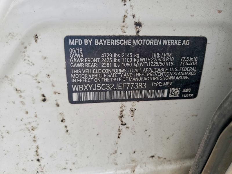 Aukcja sprzedaży 2018 Bmw X2, vin: WBXYJ5C32JEF77383, numer aukcji: 47886326