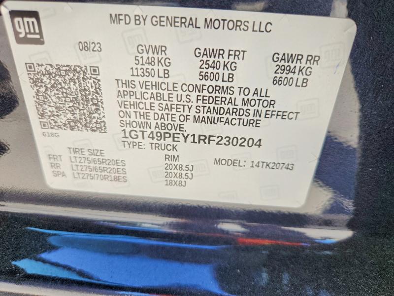 46835686 :رقم المزاد ، 1GT49PEY1RF230204 vin ، 2024 Gmc Sierra مزاد بيع